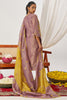 Beautiful Lilac Patch Work Organza Event Wear Straight Suit With Dupatta