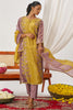 Beautiful Lilac Patch Work Organza Event Wear Straight Suit With Dupatta