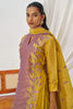 Elegant Yellow Mirror Work Organza Traditional Pant Suit With Dupatta