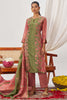 Superb Pink Patch Work Organza Festival Wear Straight Suit With Dupatta