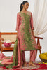 Superb Pink Patch Work Organza Festival Wear Straight Suit With Dupatta
