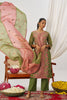 Wonderful Green Mirror Work Organza Straight Suit With Dupatta