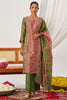 Wonderful Green Mirror Work Organza Straight Suit With Dupatta