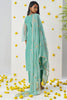 Lovable Pista Green Thread Embroidered Organza Silk Pant Suit