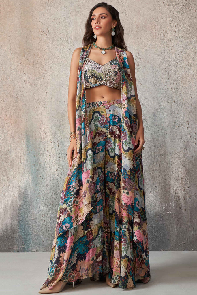 Adorable Multi-Color Sequins Chinon Event Wear Lehenga Choli