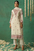 Lovely Off-White Embroidered Organza Pant Suit With Dupatta