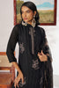 Delightful Black Embroidered Organza Traditional Straight Suit with Dupatta