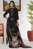 Delightful Black Embroidered Organza Traditional Straight Suit with Dupatta