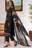 Delightful Black Embroidered Organza Traditional Straight Suit with Dupatta