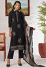 Delightful Black Embroidered Organza Traditional Straight Suit with Dupatta