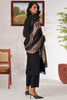 Delightful Black Embroidered Organza Traditional Straight Suit with Dupatta