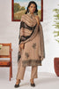 Outstanding Brown Thread Embroidered Organza Eid Special Pant Suit