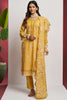 Adorable Yellow Embroidered Organza Haldi Wear Pant Suit