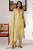 Pretty Yellow Embroidered Organza Traditional Pant Suit With Dupatta