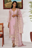 Enchanting Pink Embroidered Organza Traditional Pant Suit With Dupatta