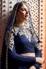 Outstanding Navy Blue Zari Work Art Silk Wedding Wear Lehenga Choli