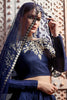 Outstanding Navy Blue Zari Work Art Silk Wedding Wear Lehenga Choli