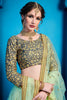 Fantastic Sky-Blue Thread Work Net Engagement Wear Lehenga Choli
