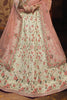 Magnetic Off-White Thread Work Georgette Wedding Wear Lehenga Choli