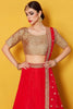 Adorable Red Sequins Art Silk Wedding Lehenga Choli With Dupatta