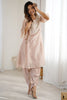 Incredible Peach Embroidered Organza Festive Wear Kurti With Dhoti Pants