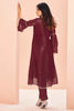 Ravishing Maroon Embroidered Organza Function Wear Pant Suit