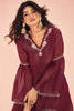 Ravishing Maroon Embroidered Organza Function Wear Pant Suit