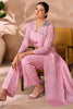 Fascinating Baby Pink Hand Work Organza Party Wear Co-Ord Set