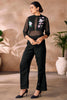 Wonderful Black Hand Work Organza Western Wear Co-Ord Set