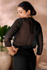 Wonderful Black Hand Work Organza Western Wear Co-Ord Set