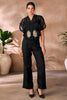 Incredible Black Hand Work Organza Party Wear Co-Ord Set