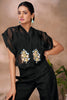Incredible Black Hand Work Organza Party Wear Co-Ord Set