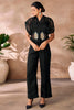 Incredible Black Hand Work Organza Party Wear Co-Ord Set