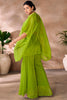 Surprising Green Hand Work Organza Designer Co-Ord Set
