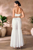 Tantalizing White Hand Work Organza Party Wear Co-Ord Set