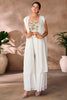 Tantalizing White Hand Work Organza Party Wear Co-Ord Set