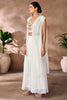 Tantalizing White Hand Work Organza Party Wear Co-Ord Set