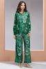 Stunning Dark Green Digital Printed Muslin Silk Casual Wear Co-Ord Set