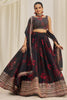 Alluring Black Sequins Organza Reception Wear Lehenga Choli