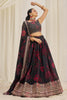 Alluring Black Sequins Organza Reception Wear Lehenga Choli