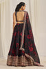 Alluring Black Sequins Organza Reception Wear Lehenga Choli