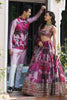 Precious Pink Floral Printed Organza Sangeet Wear Lehenga Choli With Dupatta