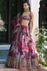 Precious Pink Floral Printed Organza Sangeet Wear Lehenga Choli With Dupatta