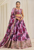 Gorgeous Baby Pink Printed Organza Event Wear Lehenga Choli