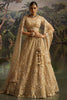 Fabulous Cream Sequins Net Wedding Lehenga Choli With Dupatta