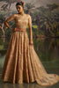 Spectacular Peach Dori Embroidered Net Bridesmaid Lehenga Choli With Dupatta