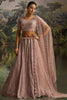 Bewitching Sequins Mauve Net Reception Wear Lehenga Choli With Dupatta
