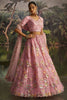 Incredible Pink Sequins Net  Engagement Wear Lehenga Choli With Dupatta