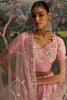 Incredible Pink Sequins Net  Engagement Wear Lehenga Choli With Dupatta