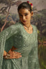 Outstanding Green Thread Work Net Wedding Lehenga Choli With Dupatta